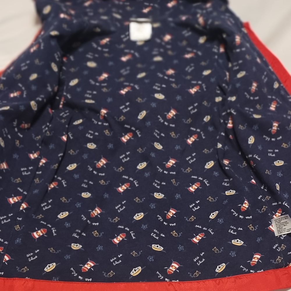 Red Kids Jacket with Embroidered Characters - Picture 4 of 10